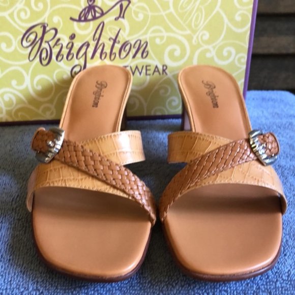 Brighton Tan Heeled Sandals - Picture 1 of 5